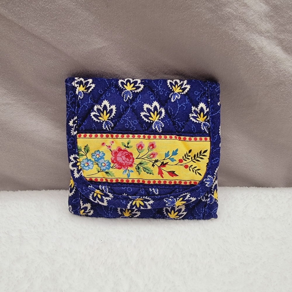 Vera Bradley Maison Blue print trifold wallet Retired print